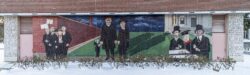 Full view of the Ben Shahn Mural at Syracuse University